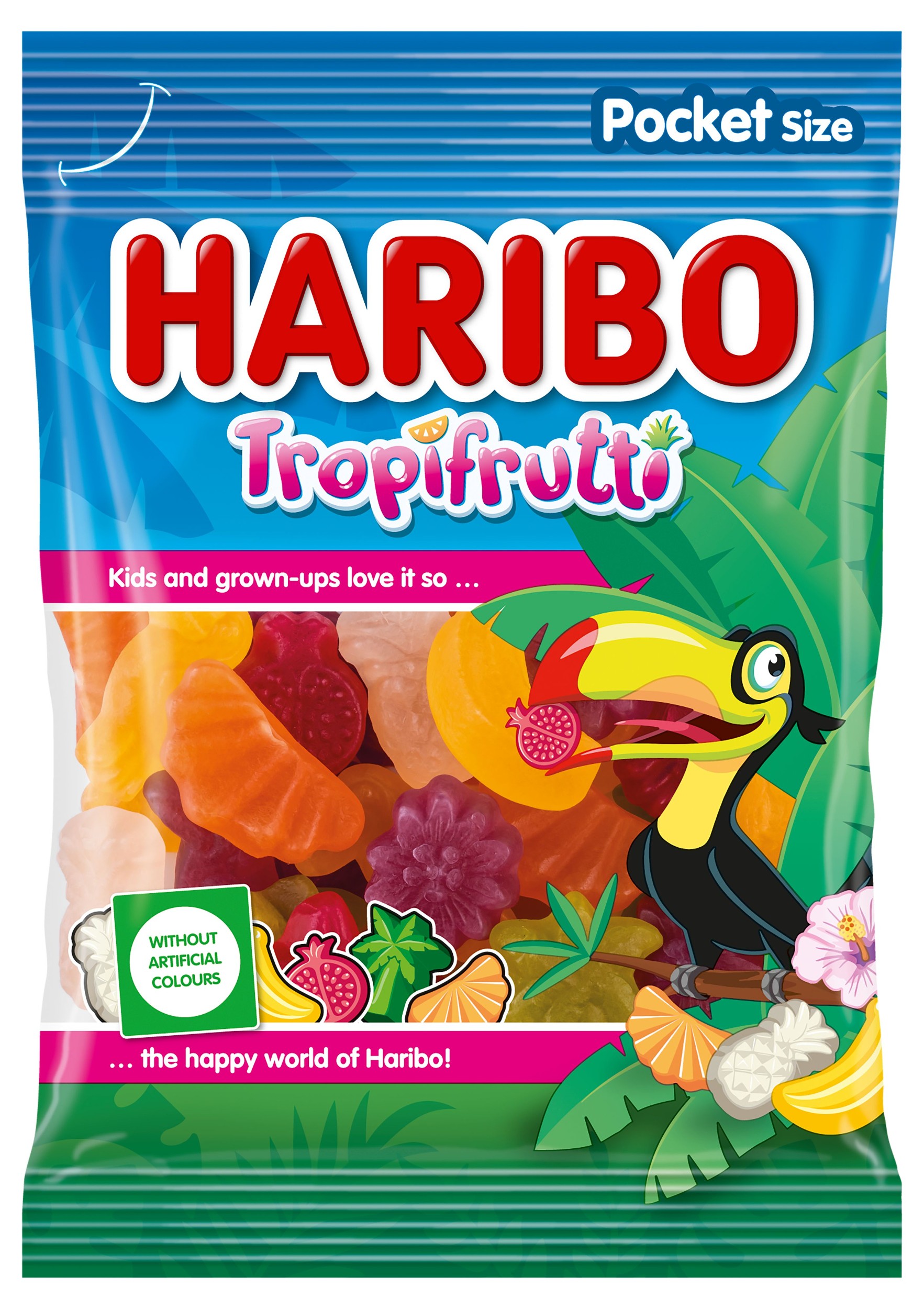 Trvanlivé potraviny - Haribo Tropifrutti želé cukrovinky s ovocnými příchutěmi 100 g