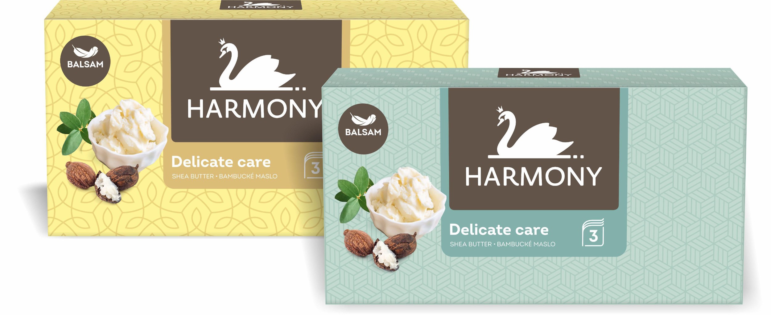 Drogerie a kosmetika - Harmony Delicate Care Shea Butter Balsam Kapesníky 3 vrstvy 80ks