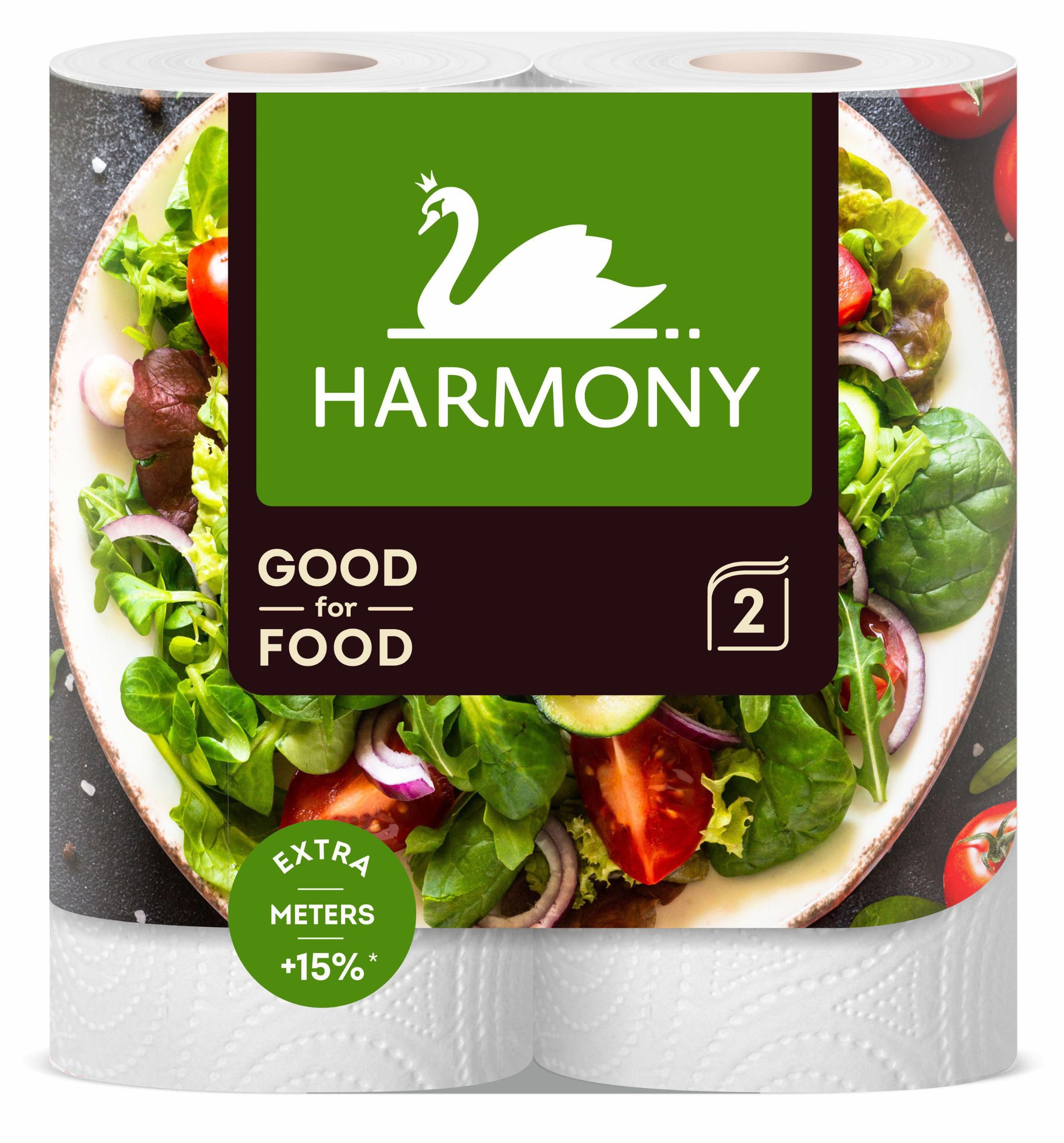 Drogerie a kosmetika - Harmony Good for Food kuchyňské utěrky 90 útržků 2 vrstvy 2 ks
