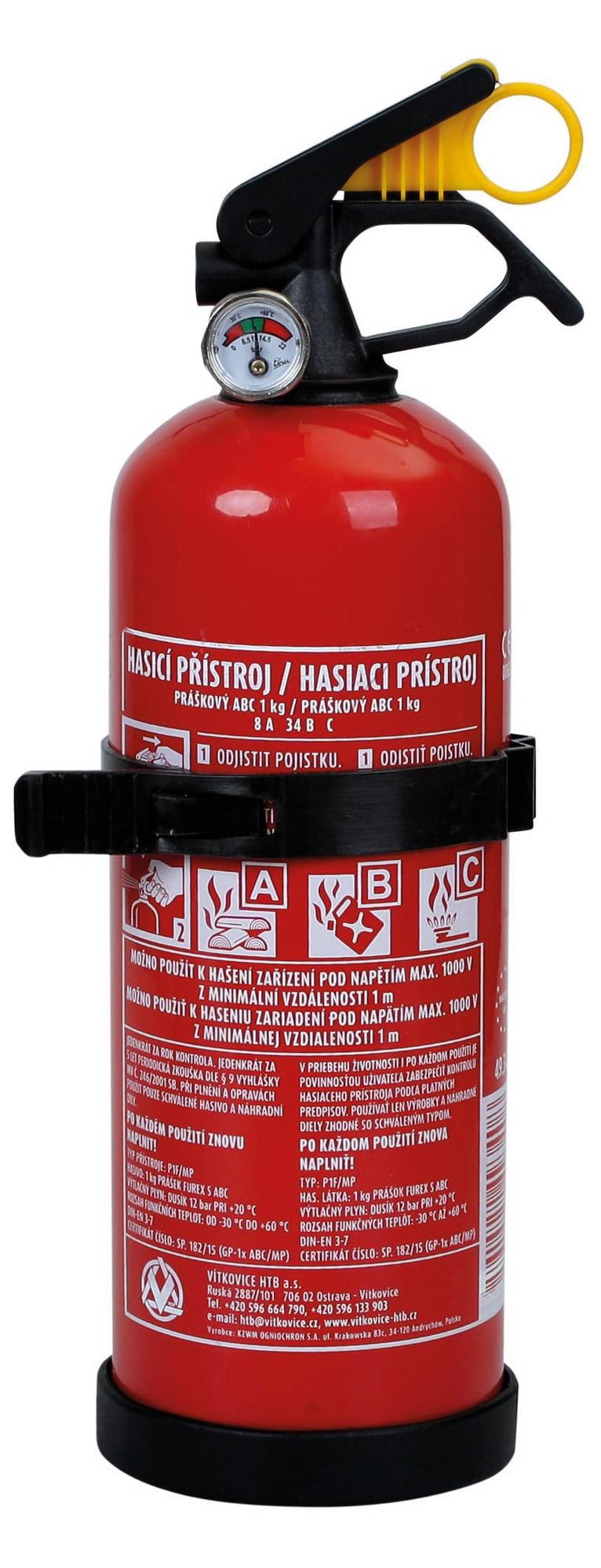 Auto-moto - HASICÍ PŘÍSTROJ 1KG PRÁŠKOVÝ ABC