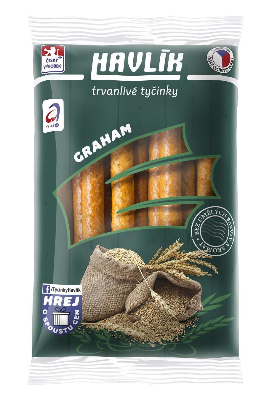 Trvanlivé potraviny - Havlík Graham trvanlivé tyčinky se sýrem a solí 90 g