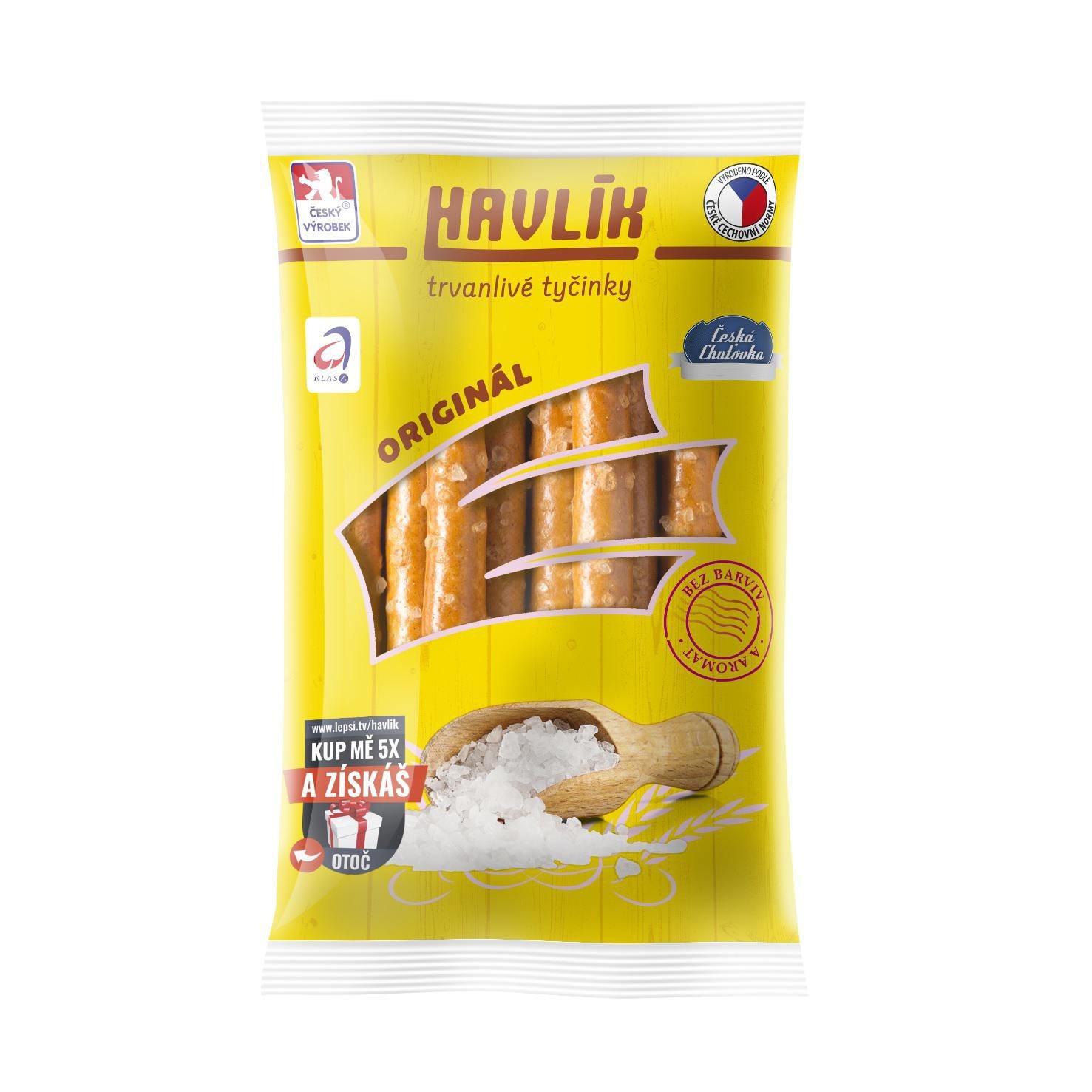 Trvanlivé potraviny - Havlík Originál trvanlivé tyčinky se sýrem a solí 90 g Originál