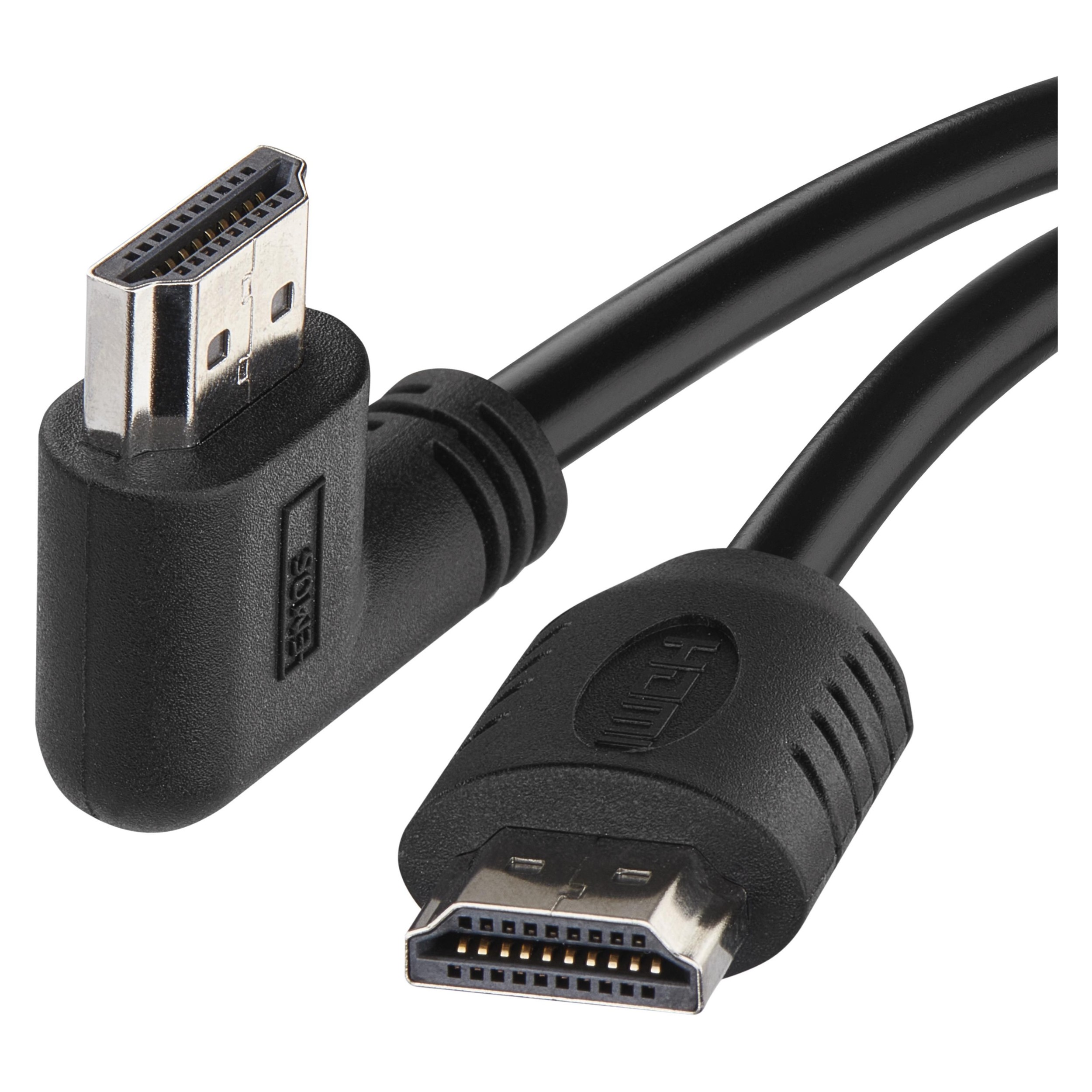 Elektro - HDMI 2.0 high speed kabel A vidlice - A vidlice 90° 1,5 m