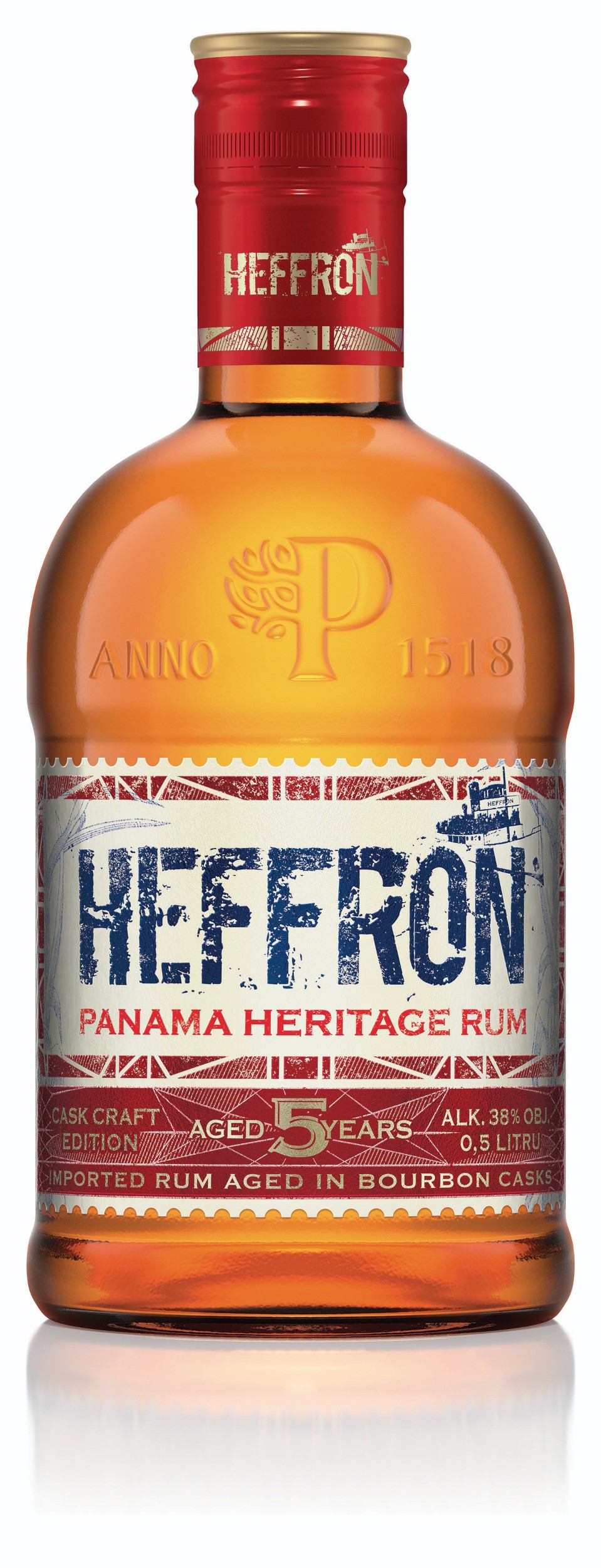 Heffron 5YO rum 38% 0,5l-0
