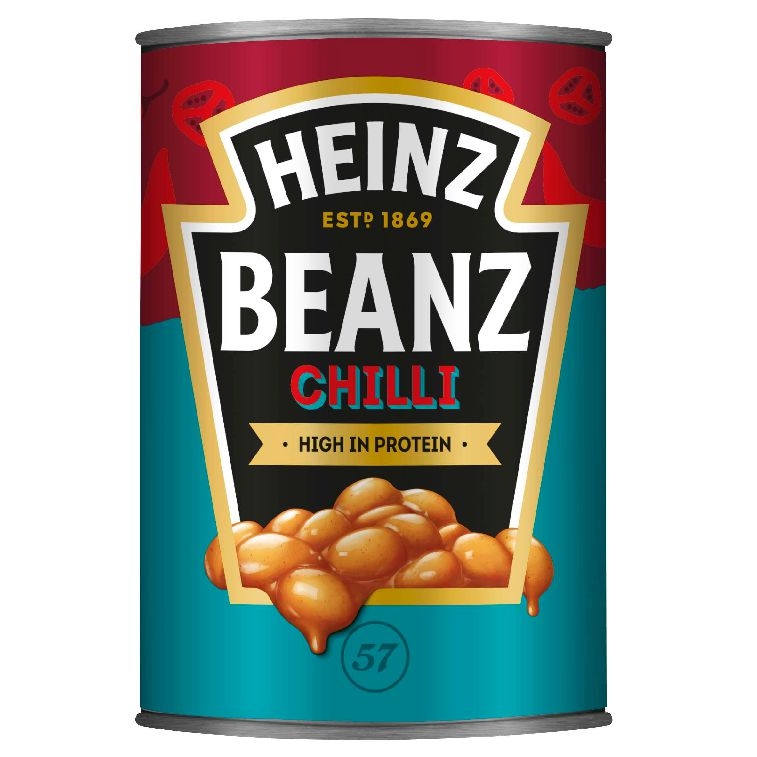 Trvanlivé potraviny - Heinz Fiery chilli bílé fazole v rajčatové omáčce 390 g
