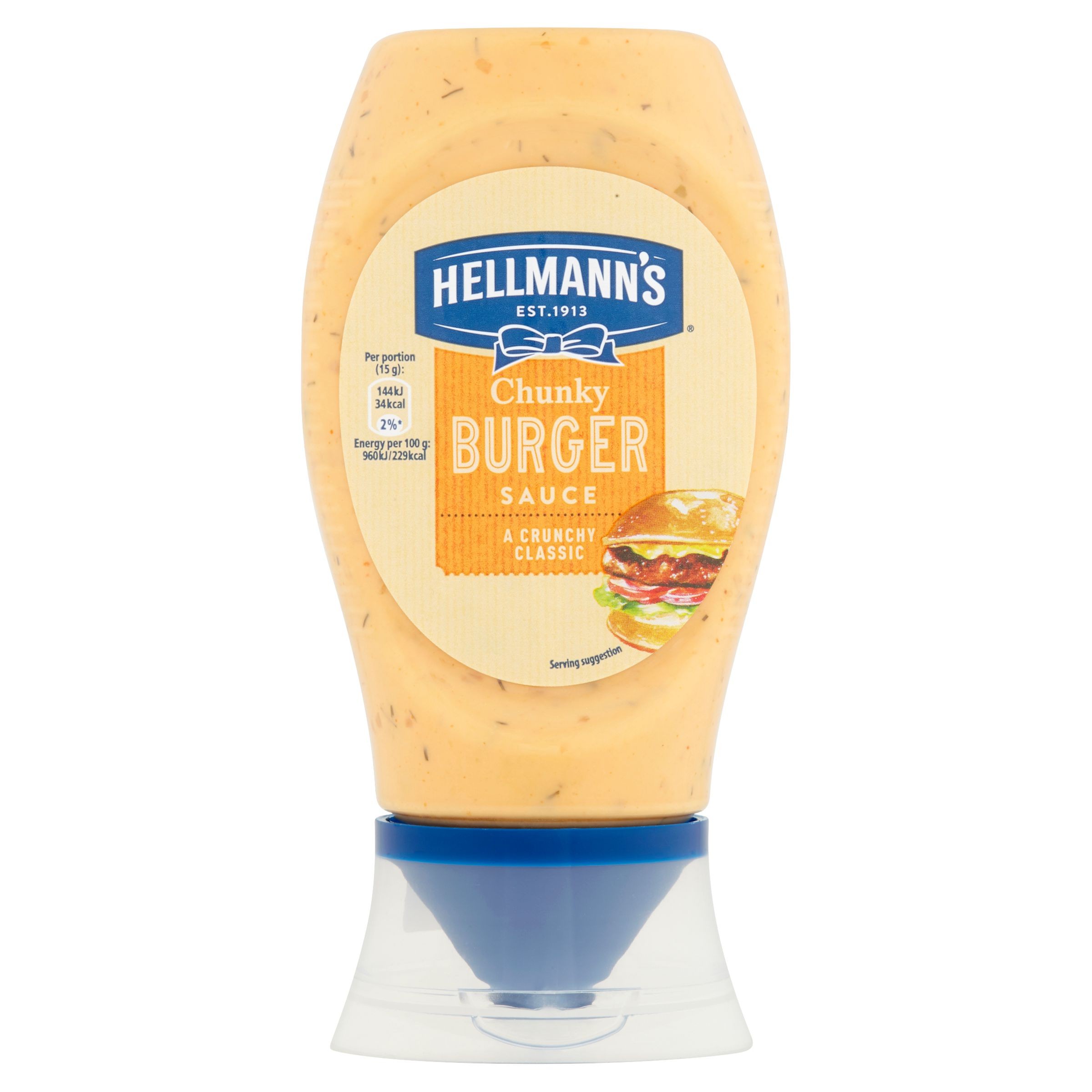 Trvanlivé potraviny - Hellmann´s Omáčka k masu Chunky burger 250 ml