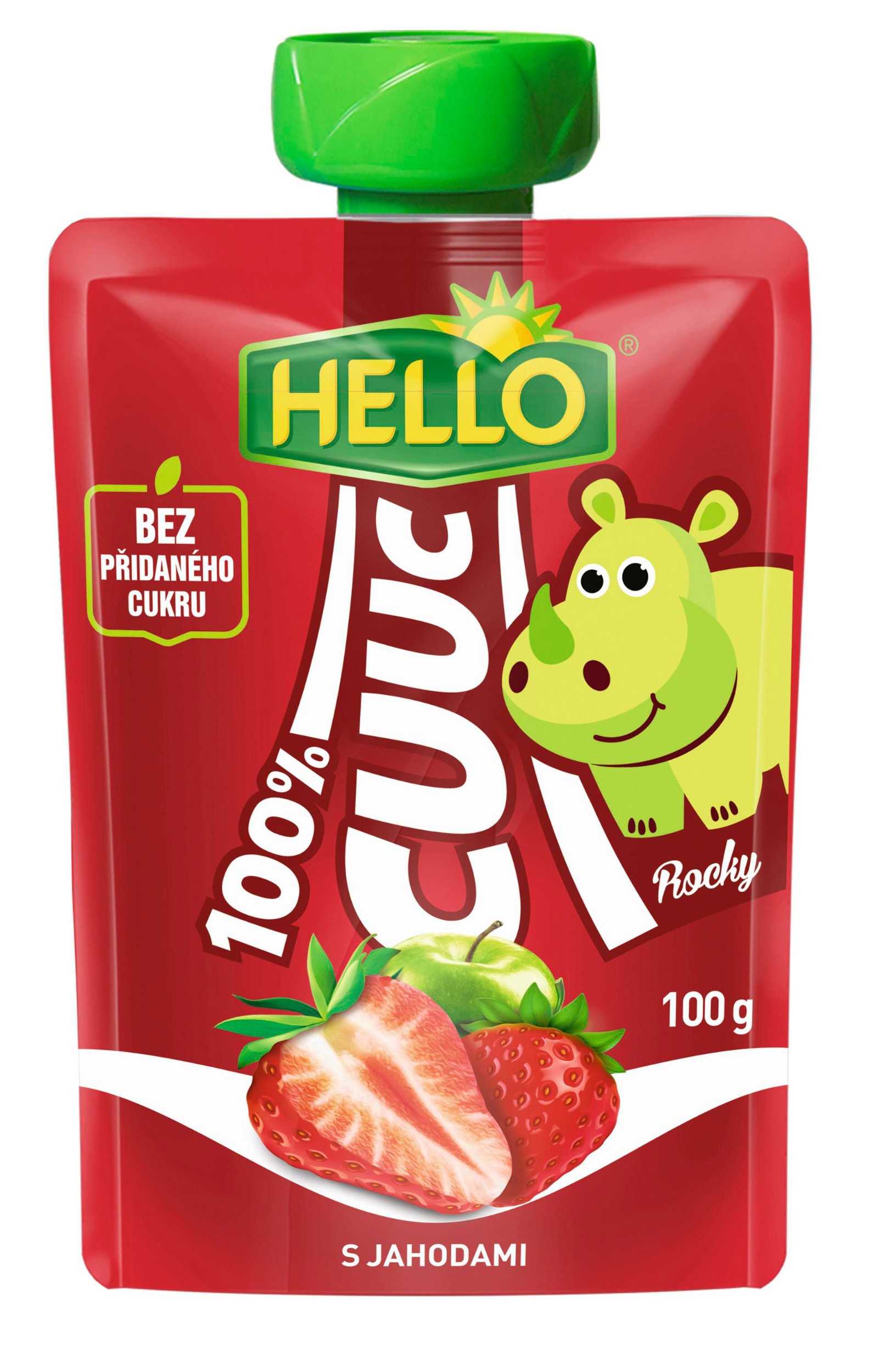 Svět dětí - Hello Cuuc 100% s jahodami kapsička 100 g