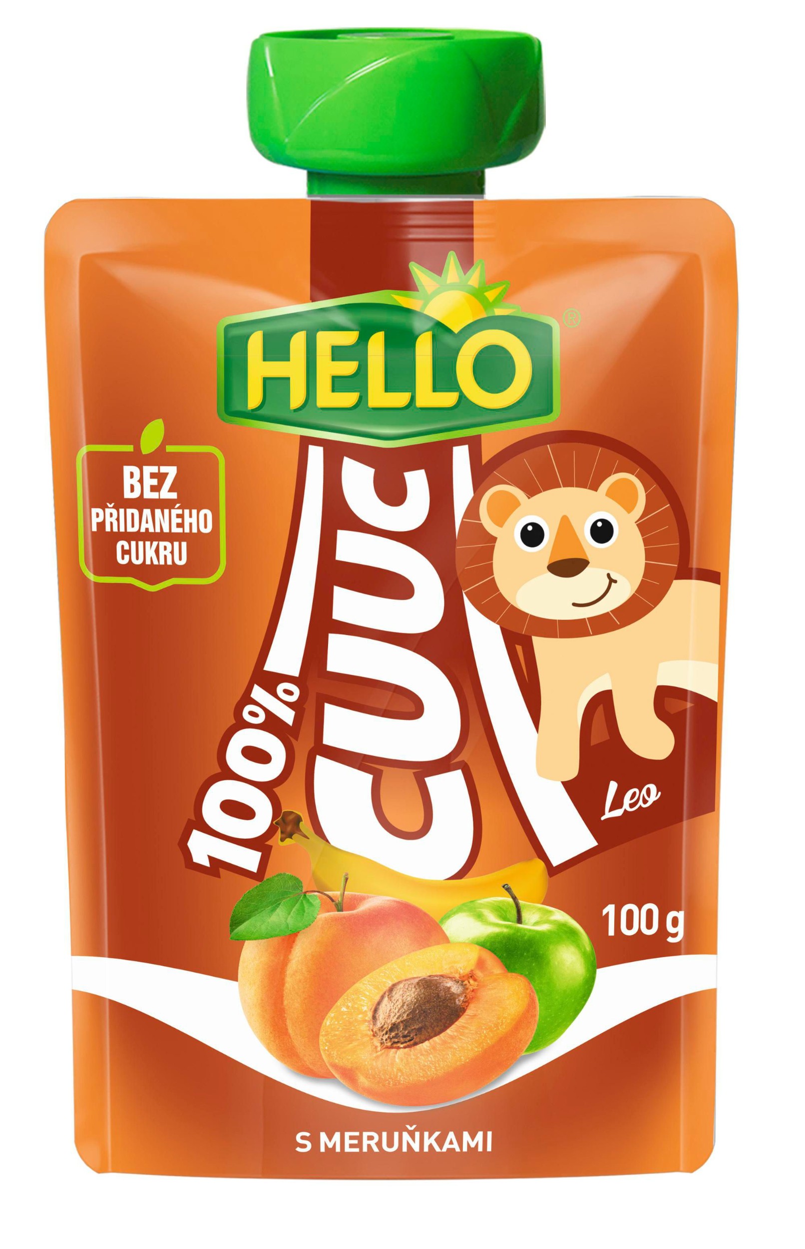 Svět dětí - Hello Cuuc 100% s meruňkami kapsička 100 g