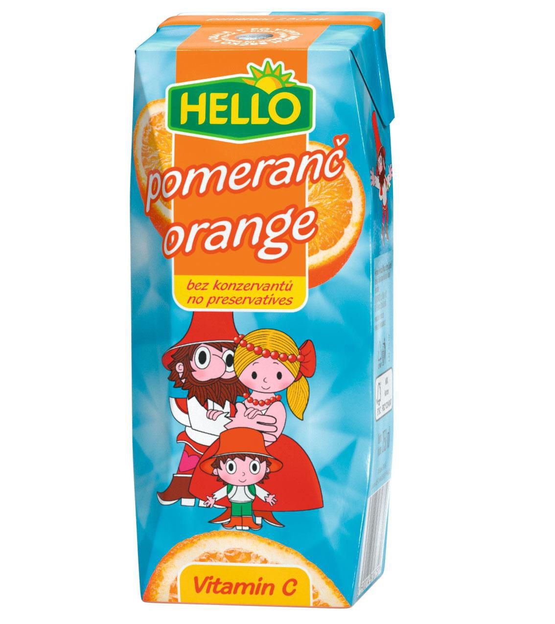 Svět dětí - Hello mini pomeranč 0,25l
