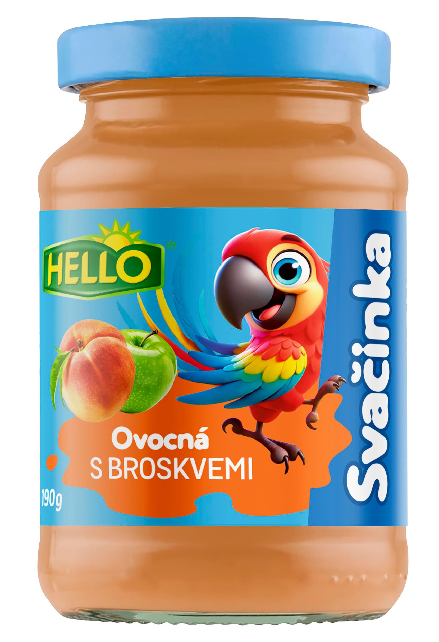 Svět dětí - Hello Ovocná přesnídávka broskev sklo 190 g