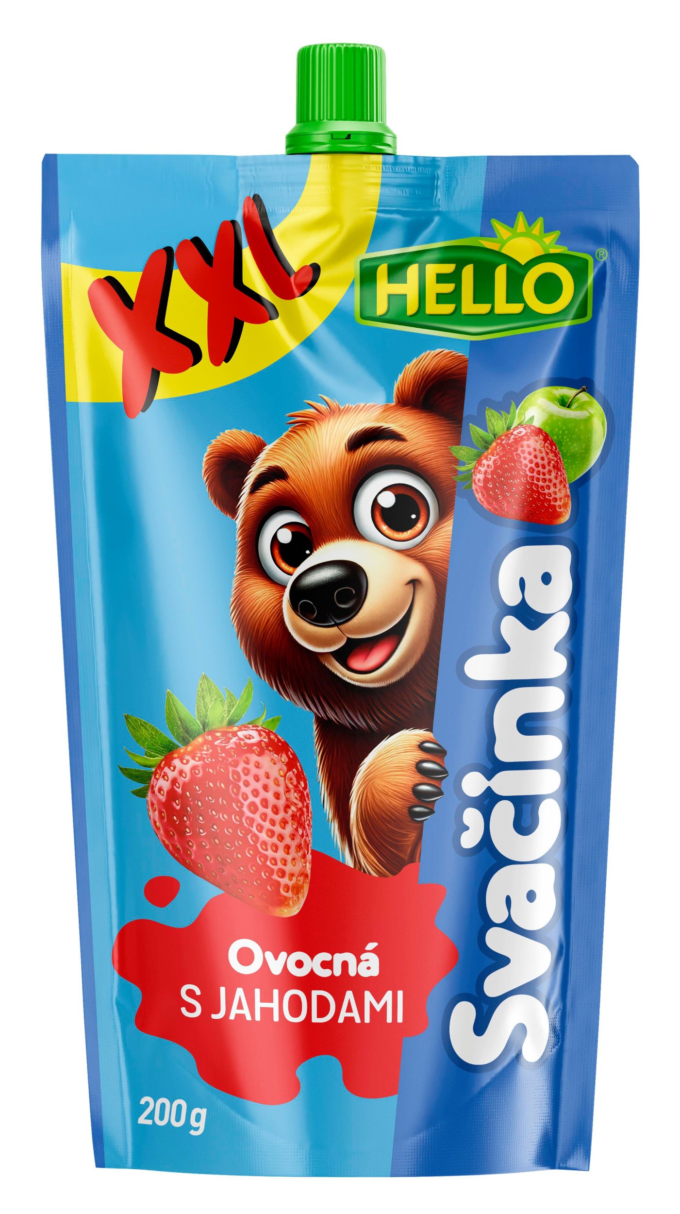 Svět dětí - Hello Ovocná přesnídávka jahoda XXL 200 g