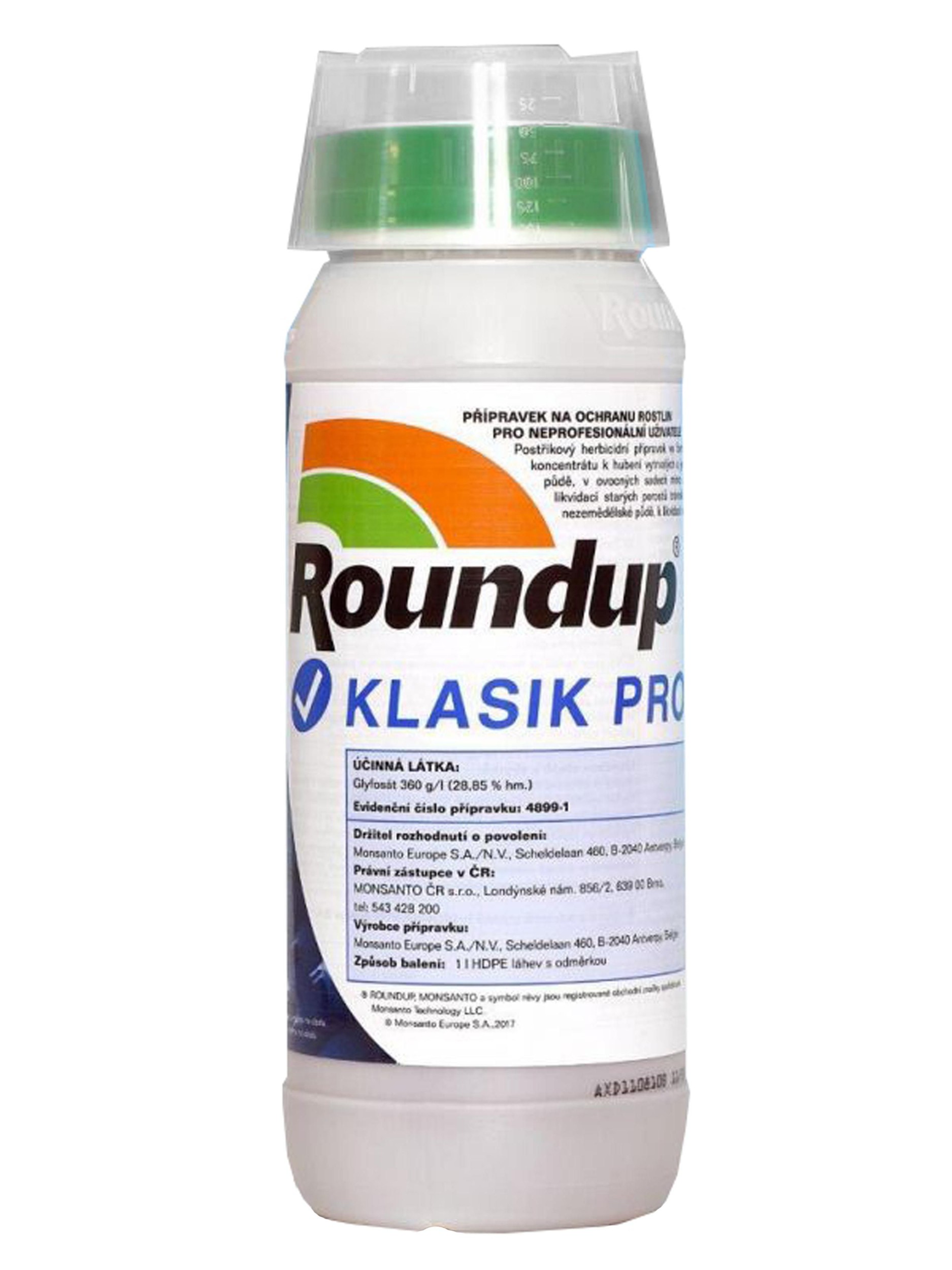 Domácnost a Zahrada - Herbicid ROUNDUP KLASIK PRO proti plevelu 1l