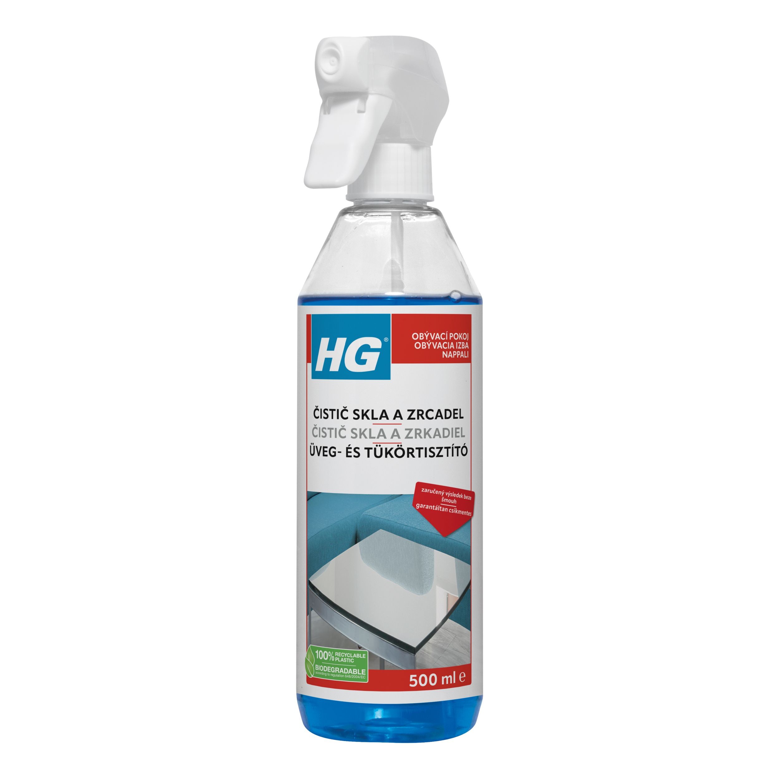 Drogerie a kosmetika - HG Interiérový čistič skla a zrcadel 500 ml