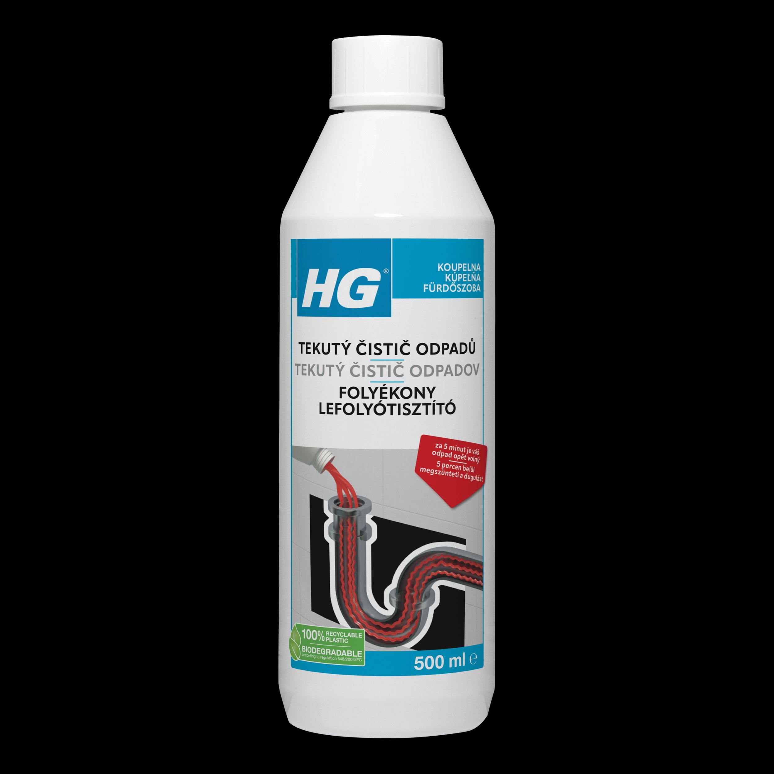 Drogerie a kosmetika - HG Tekutý čistič odpadů 500 ml