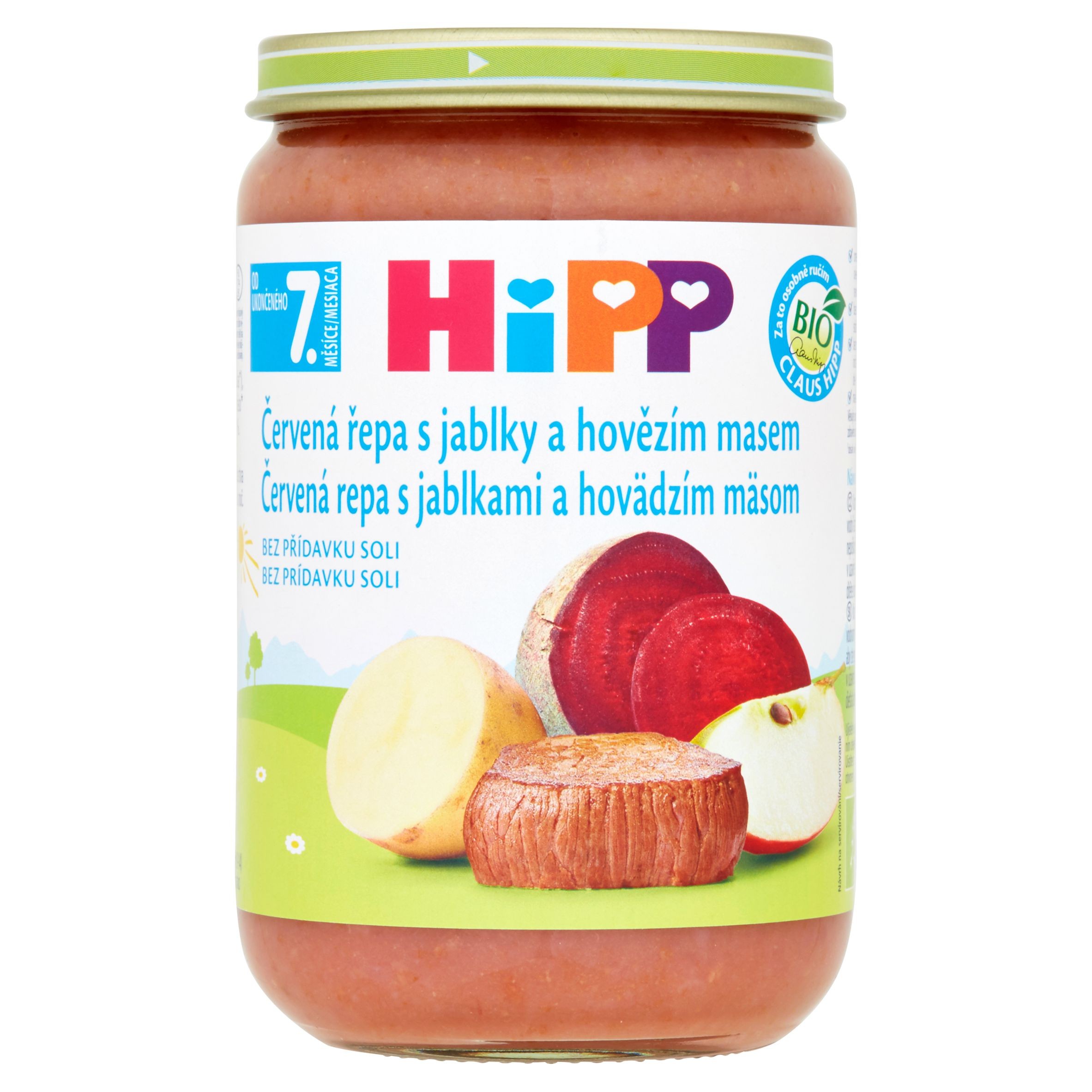Svět dětí - HiPP BIO červená řepa s jablky a hovězím masem 220 g