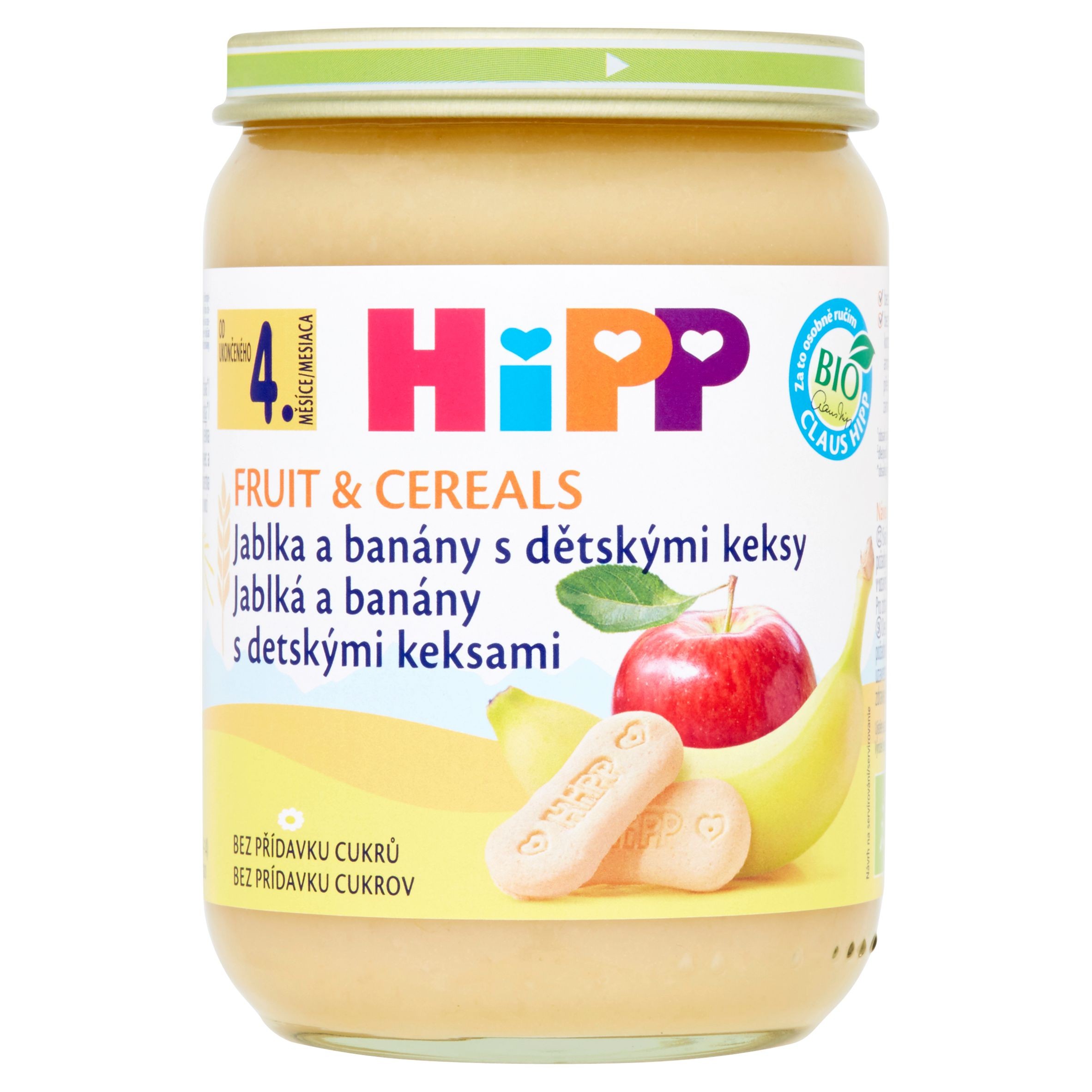 Svět dětí - HiPP BIO jablka a banány s dětskými keksy 190 g