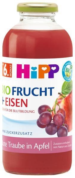 Svět dětí - HiPP BIO Jablko a červené hrozny + železo 500 ml
