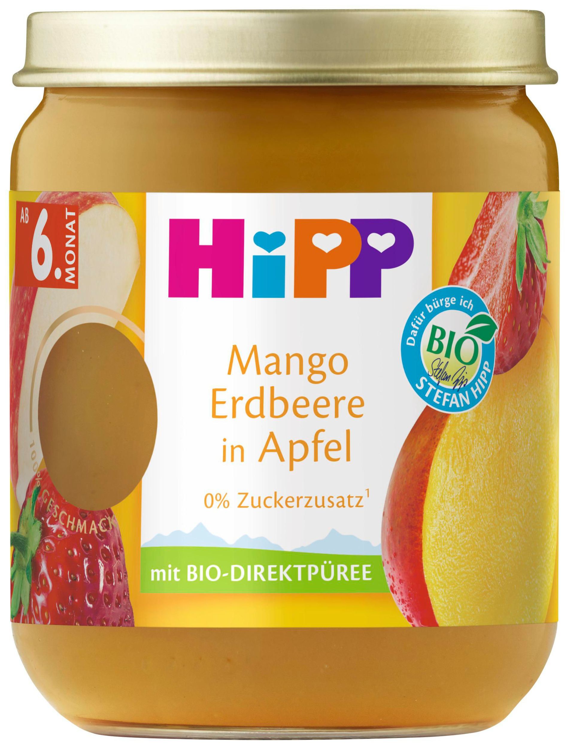 Zdravý svět - HiPP BIO Jablko, mango a jahody 160g