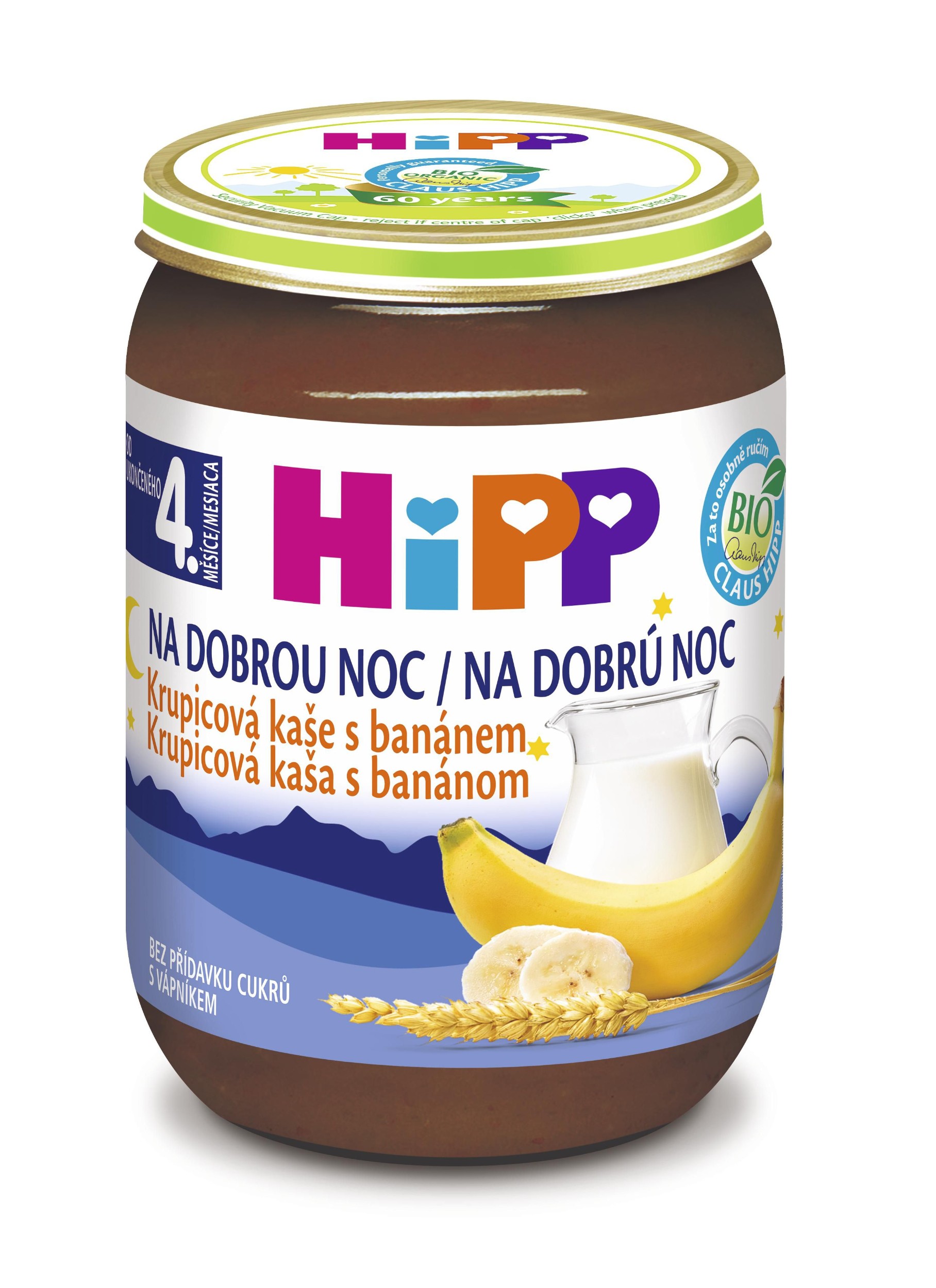 Zdravý svět - HiPP BIO Kaše na dobrou noc krupicová s banánem 190 g