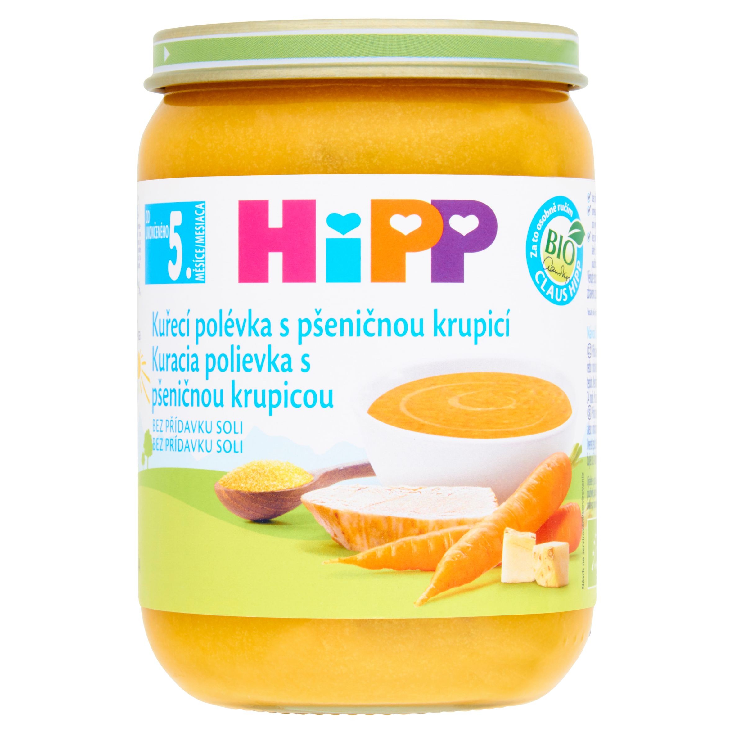 Svět dětí - HiPP BIO kuřecí polévka s pšeničnou krupicí 190 g