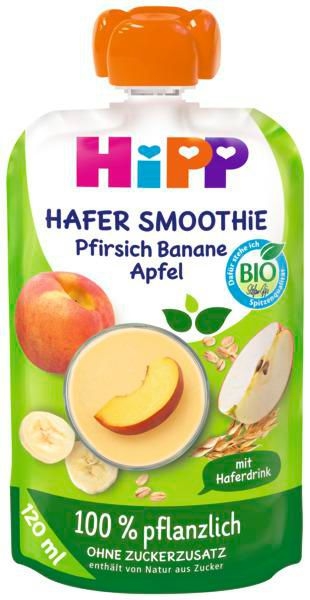 Zdravý svět - HiPP BIO Ovesné smoothie jablko, broskev, banán 120 ml