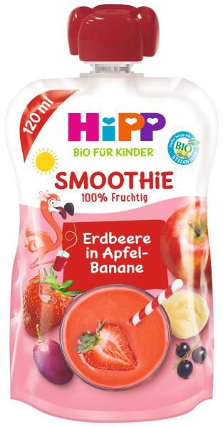 Zdravý svět - HiPP BIO Smoothie Jablko-banán-červené ovoce 120 ml