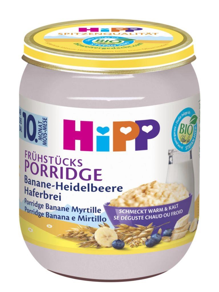 Zdravý svět - HiPP BIO Snídaňová ovesná kaše s banánem a borůvkami 160 g