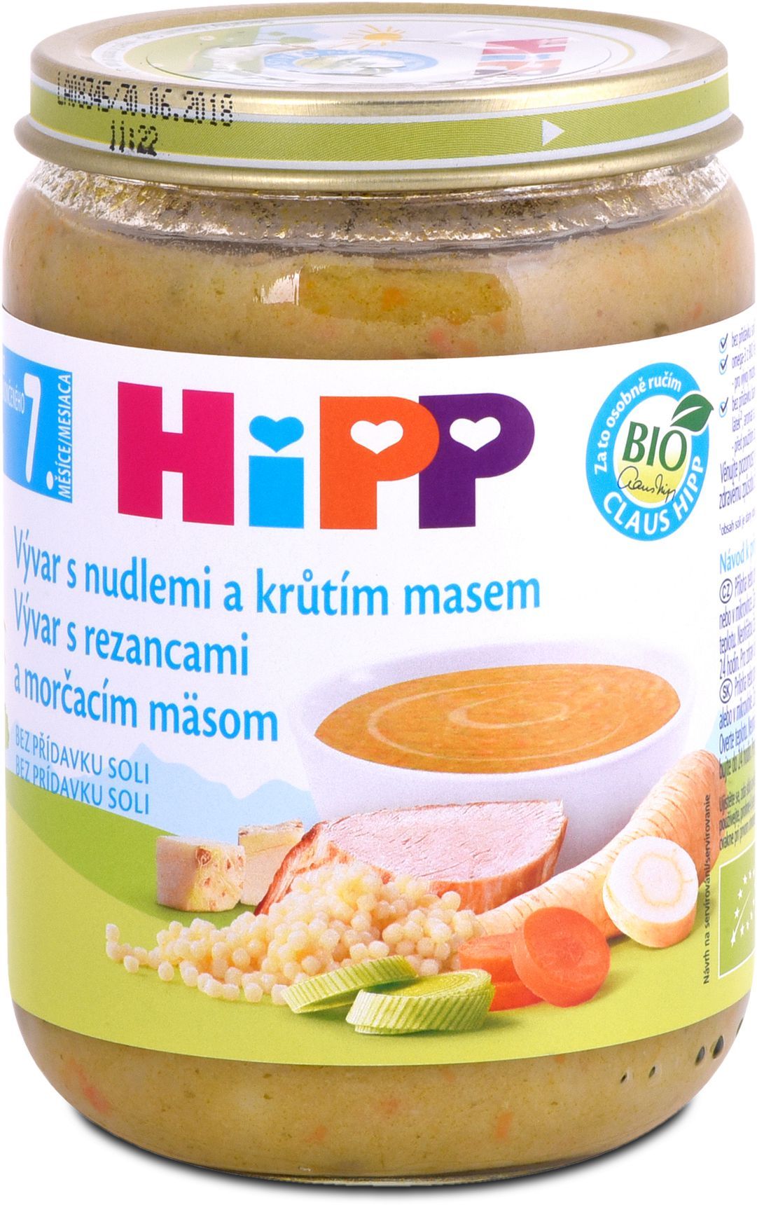 Zdravý svět - HiPP BIO Vývar s nudlemi a krůtím masem 190 g