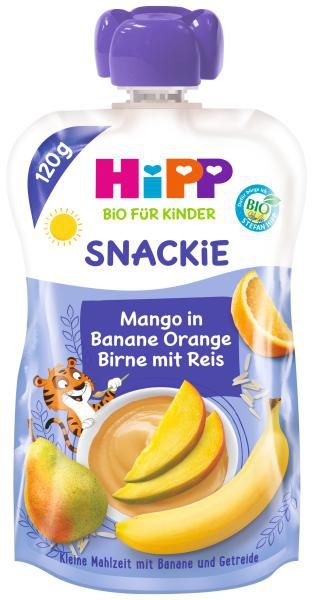 Zdravý svět - HiPP Snackie BIO Hruška-pomeranč-mango-banán-rýže 120 g