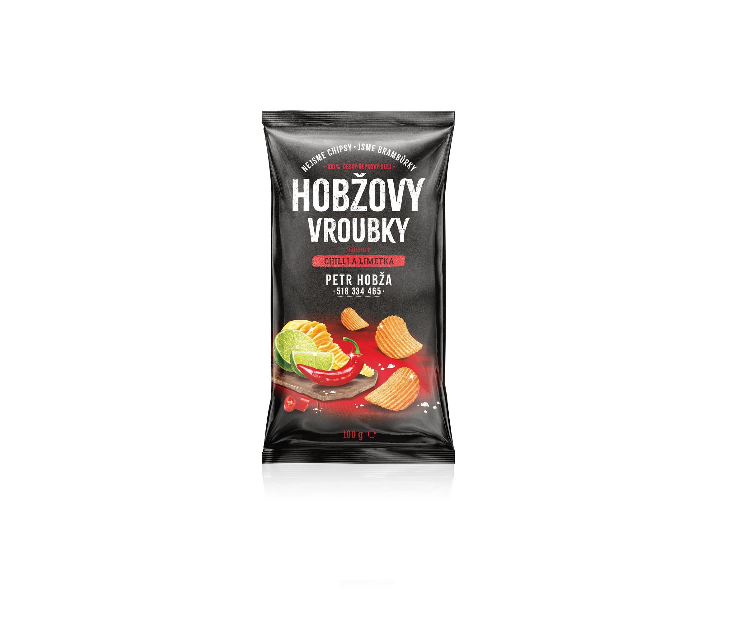 Trvanlivé potraviny - Hobžovy Vroubky chilli a limetka 100g