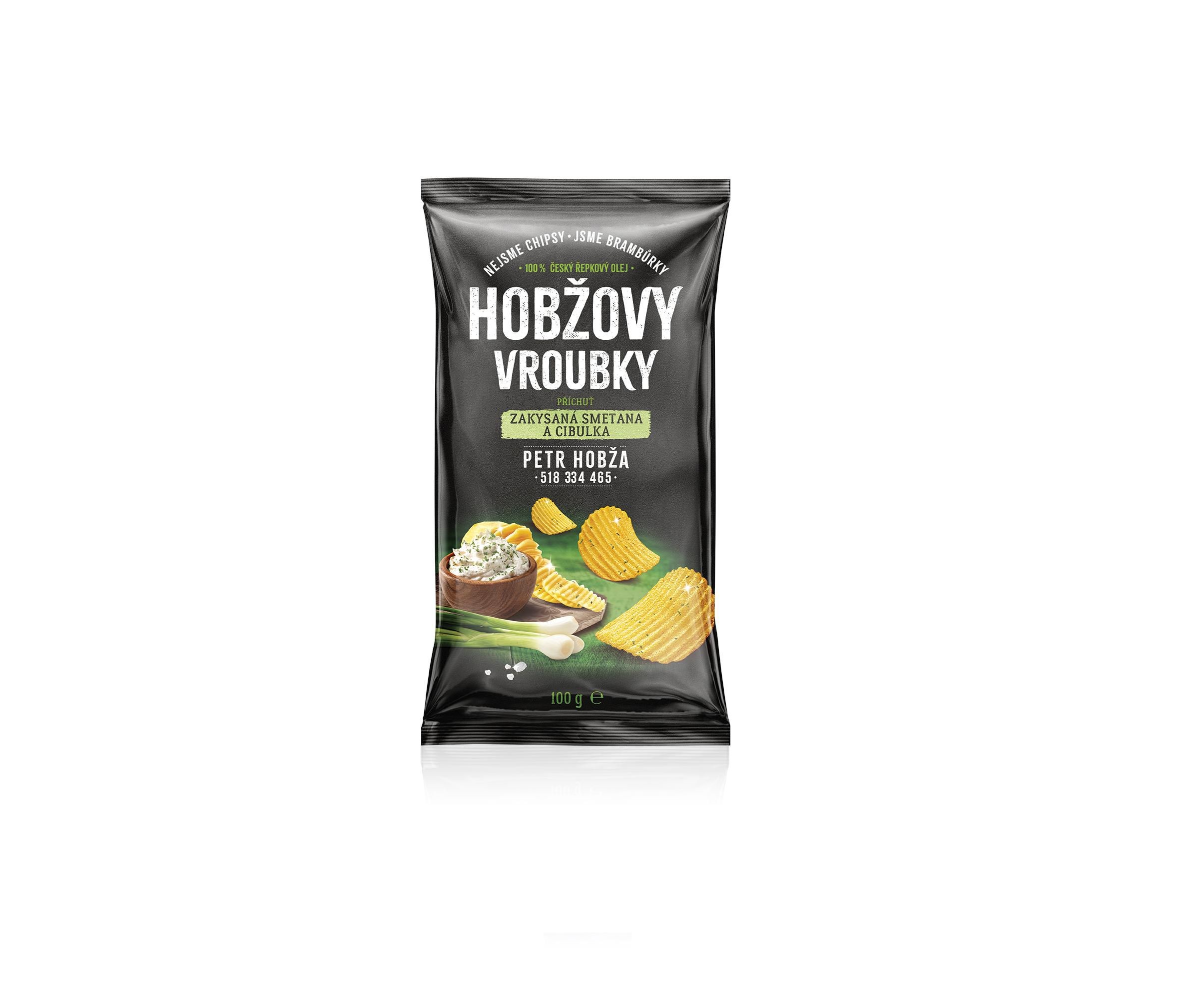 Trvanlivé potraviny - Hobžovy Vroubky zakysaná smetana a cibulka 100g