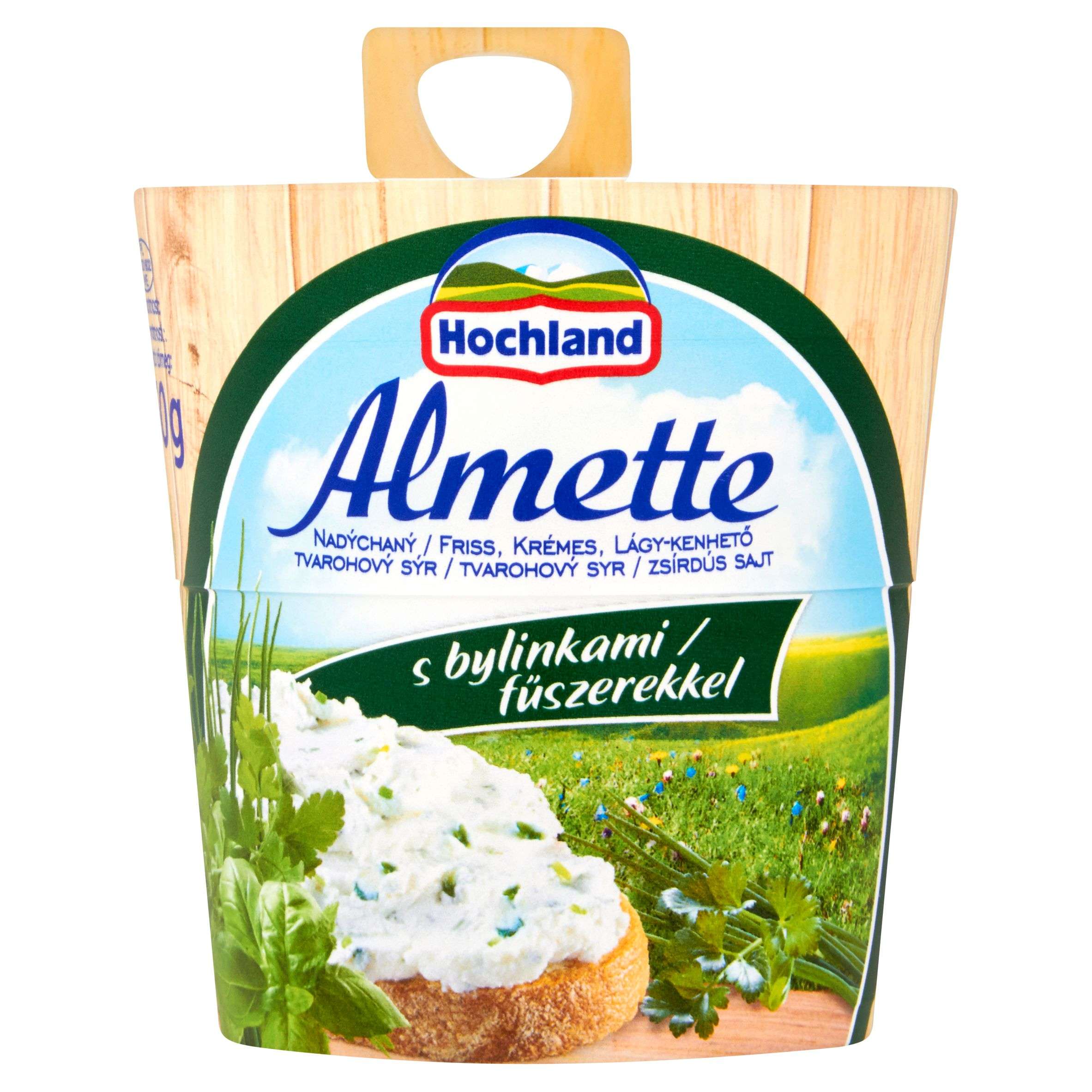 Mléčné a chlazené - Hochland Almette Nadýchaný tvarohový sýr s bylinkami 150 g