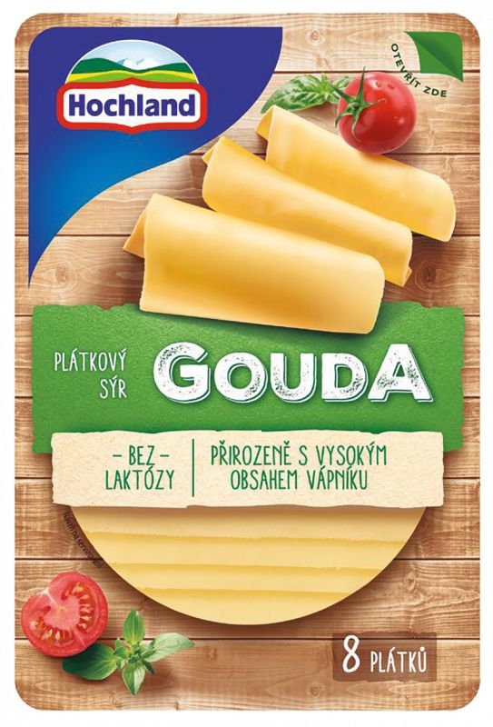 Zdravý svět - Hochland Gouda bez laktózy 48% plátky 135g