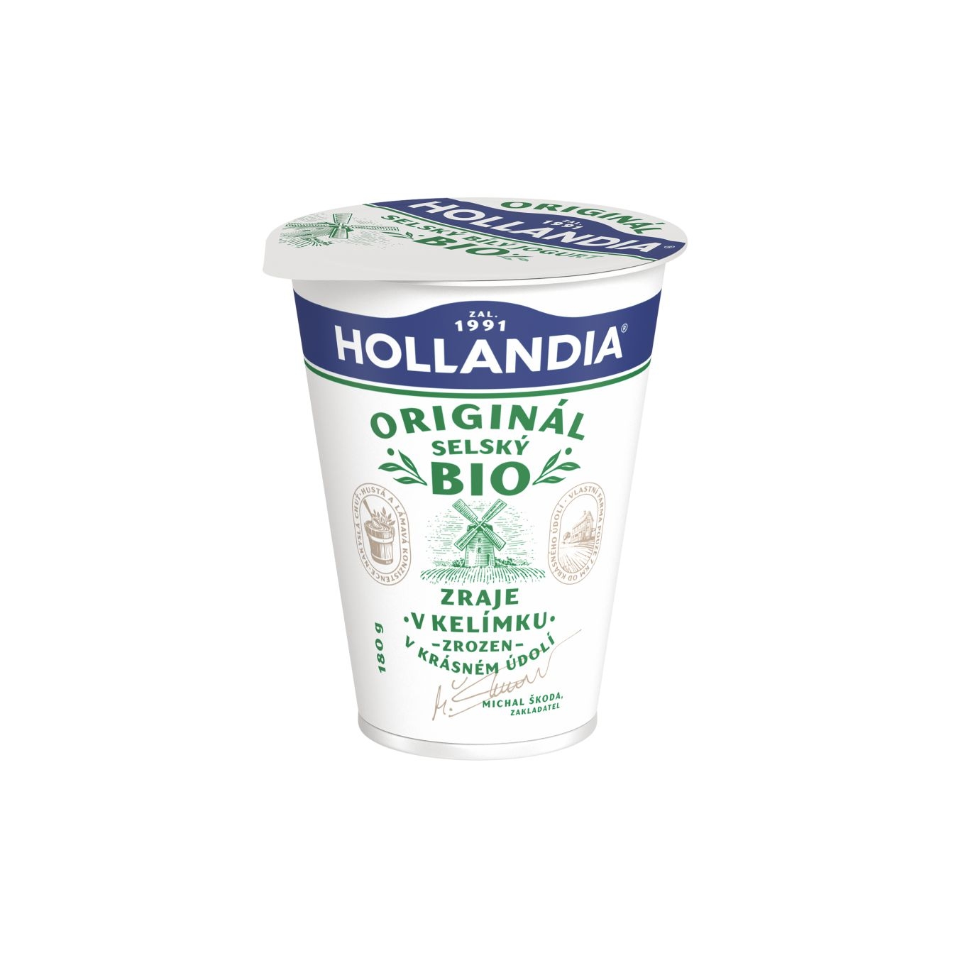 Mléčné a chlazené - HOLLANDIA BIO Jogurt selský bílý 180g