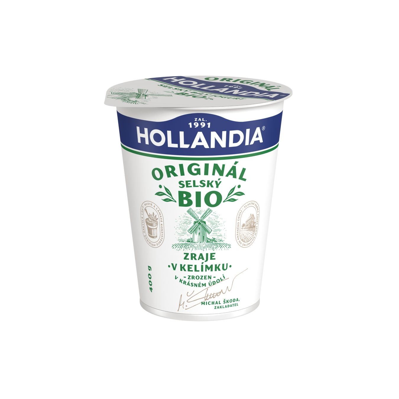 Mléčné a chlazené - HOLLANDIA BIO Jogurt selský bílý 400g
