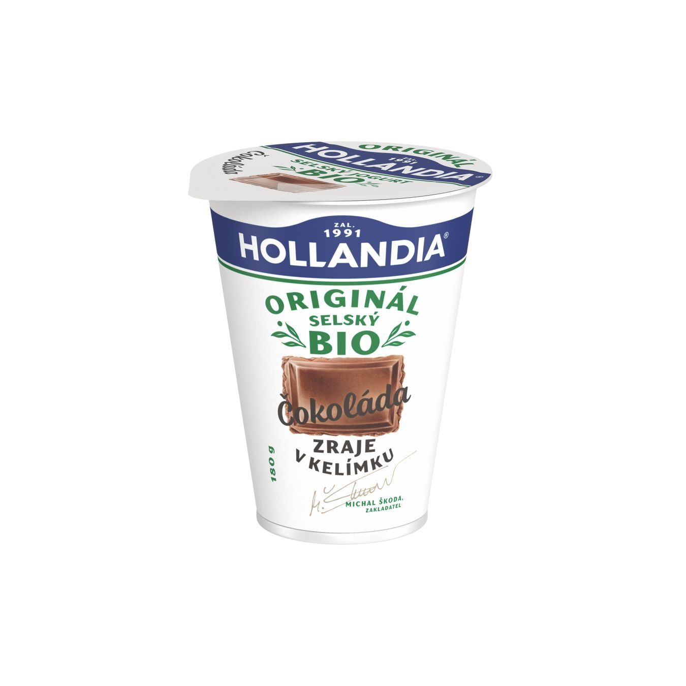 Mléčné a chlazené - HOLLANDIA BIO Jogurt selský, Čokoláda 180 g