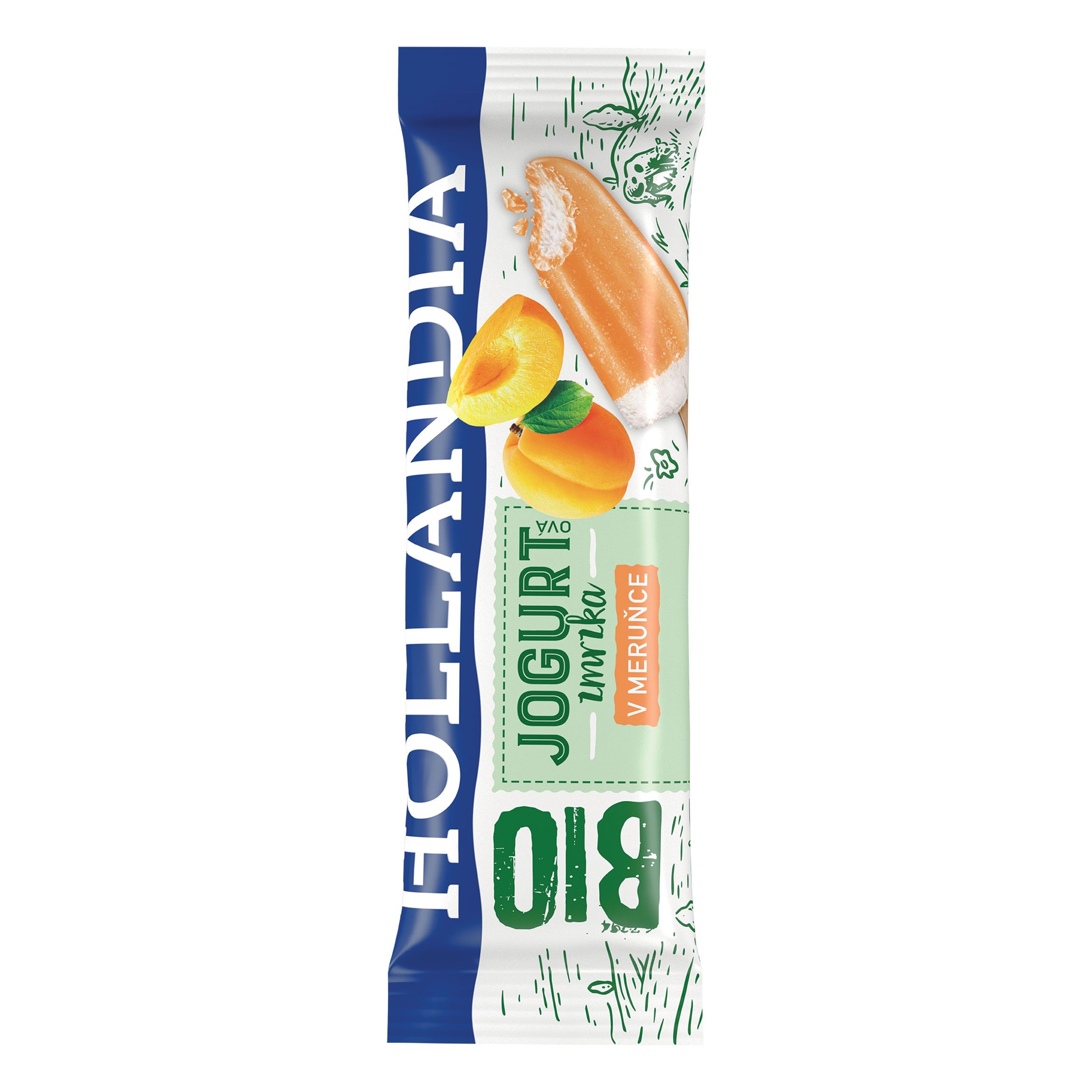 Mražené potraviny - Hollandia BIO jogurtová zmrzka v meruňce 50ml