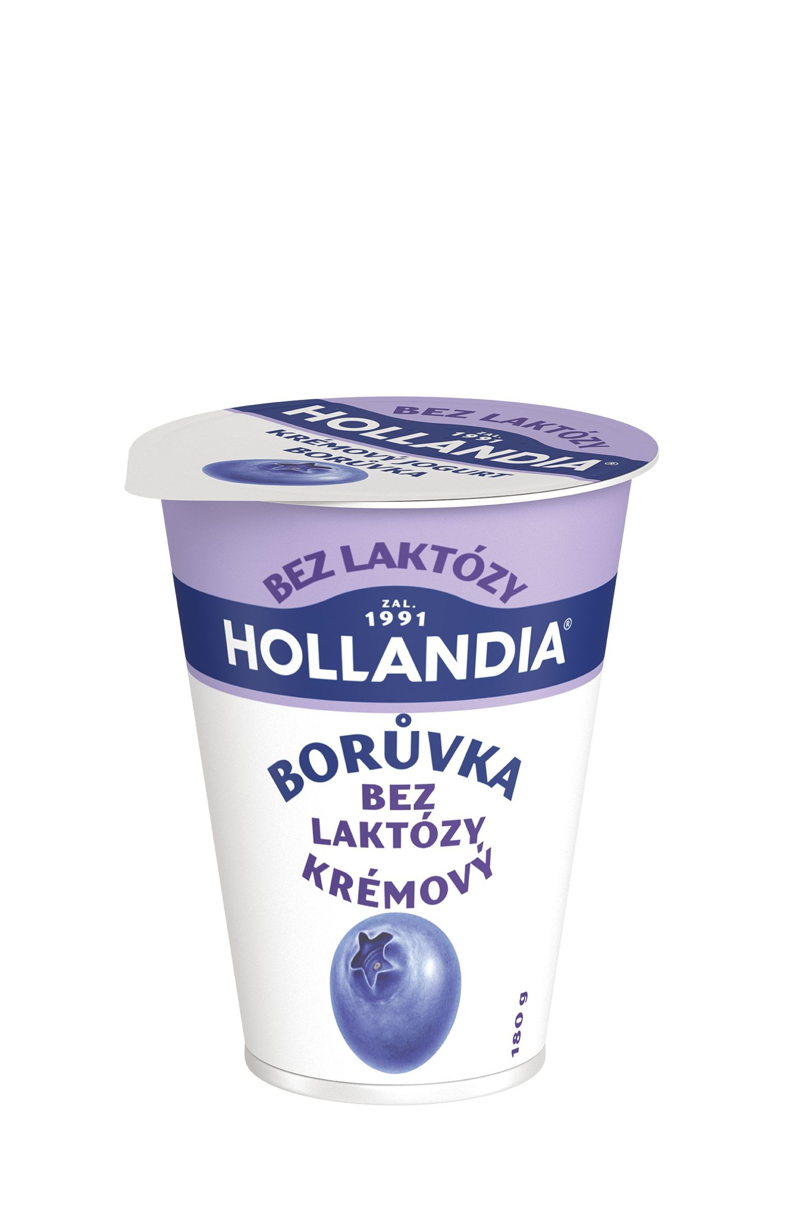 Zdravý svět - Hollandia Jogurt bez laktózy borůvka 180g