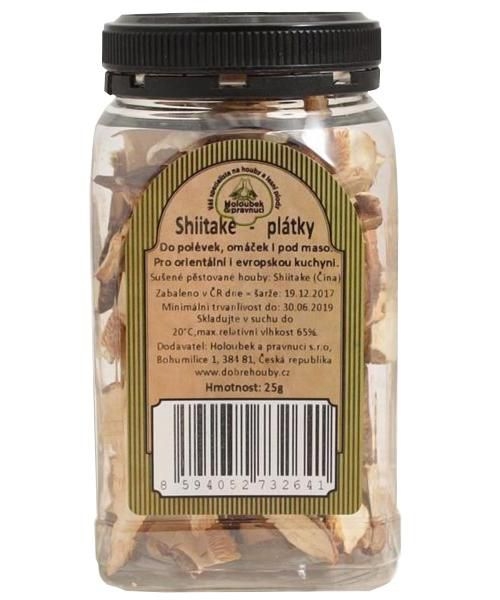 Ovoce a zelenina - Holoubek Shii-ta-ke sušené plátky 25 g