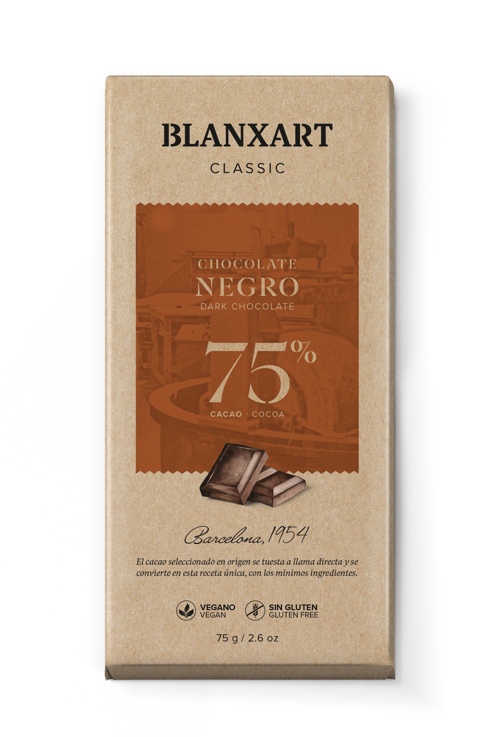 Trvanlivé potraviny - Hořká 75% čokoláda 75g