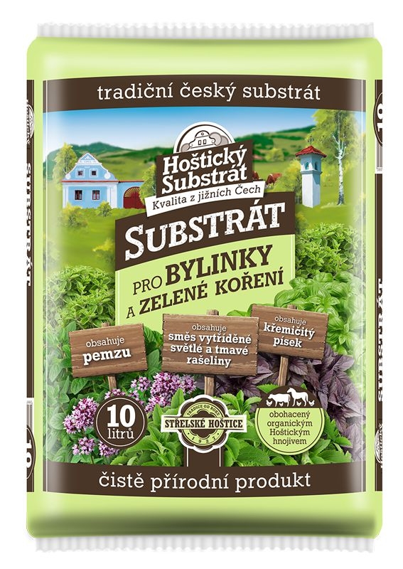 Domácnost a Zahrada - Hoštický substrát pro bylinky a zelené koření 10 l