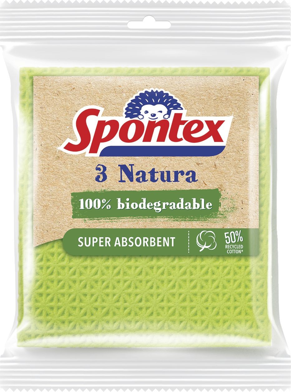 Drogerie a kosmetika - Houbová utěrka natura Spontex 1 ks