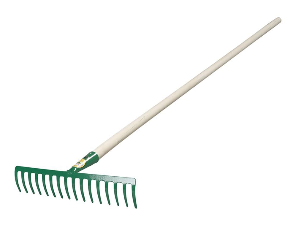 Domácnost a Zahrada - Hrábě 16 hrotů kovové s násadou 150cm