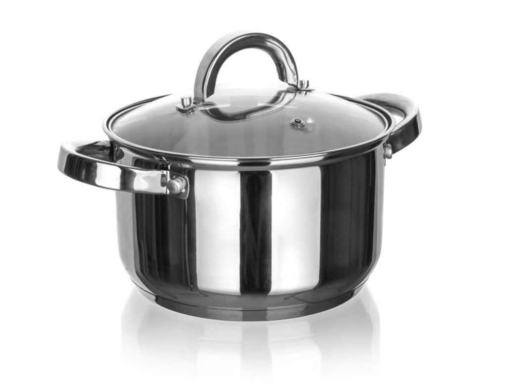 Domácnost a Zahrada - Hrnec nerezový Cuisino 22 cm, 4,1 l, s poklicí