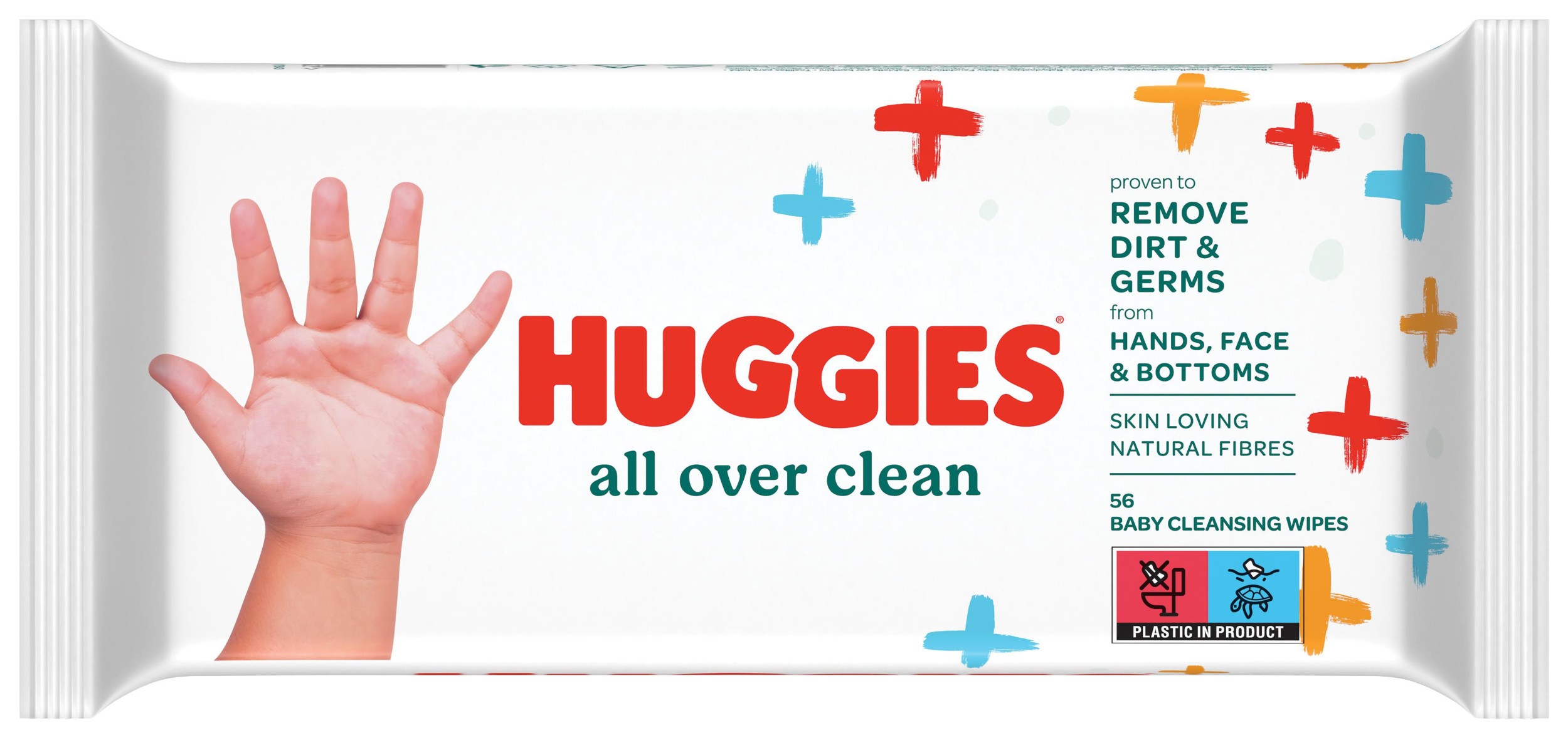 HUGGIES All Over Clean Vlhčené ubrousky 56 ks-0