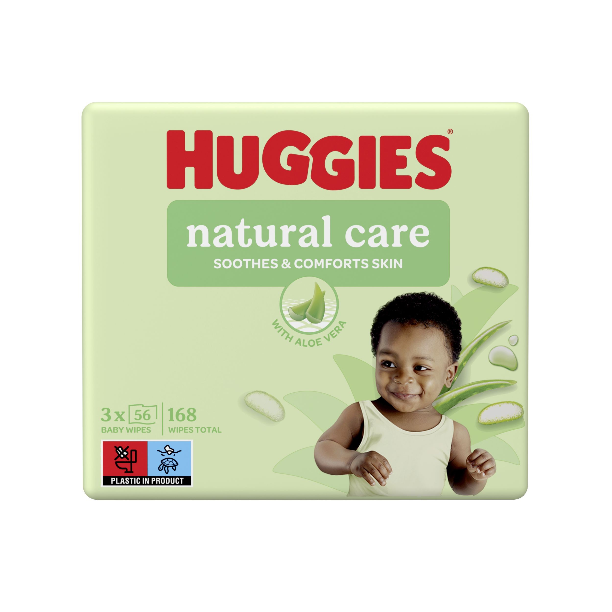 Svět dětí - HUGGIES® Natural Care dětské utěrky 3 x 56 ks