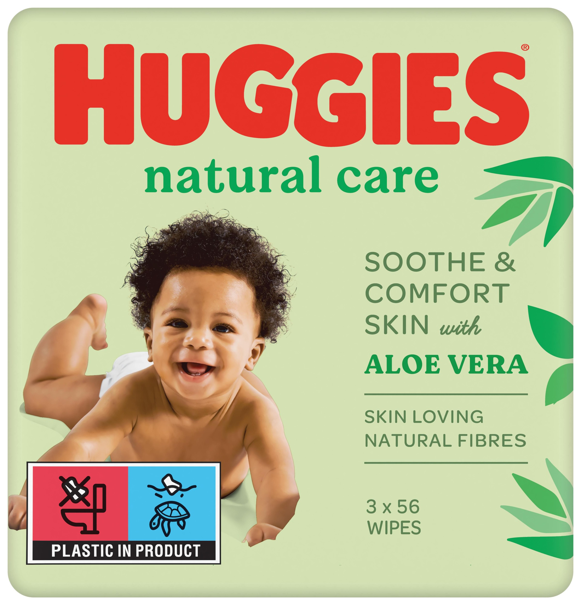 HUGGIES® Natural Care dětské utěrky 3 x 56 ks-0