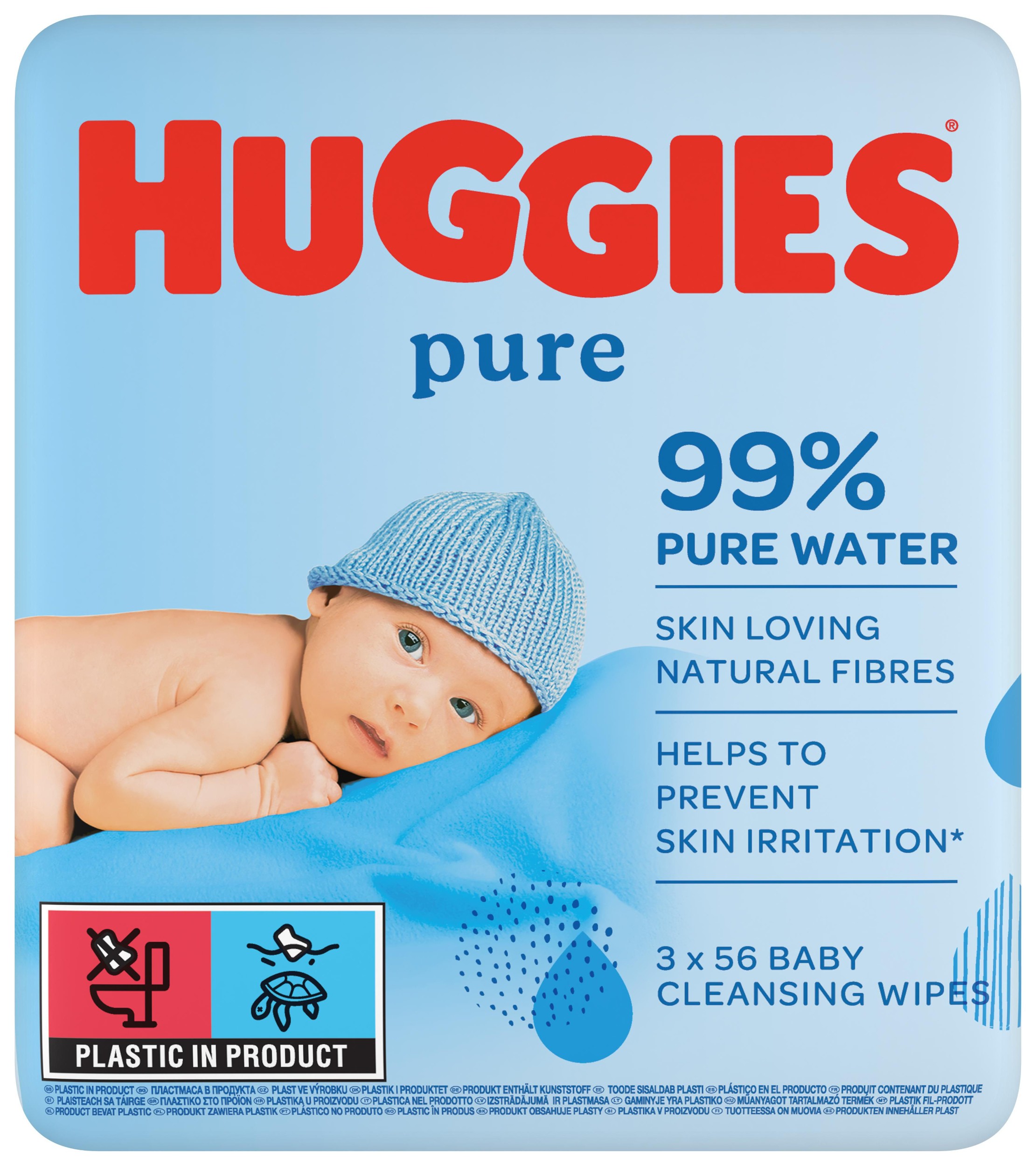HUGGIES® Pure čisticí dětské utěrky 3 x 56 ks-0