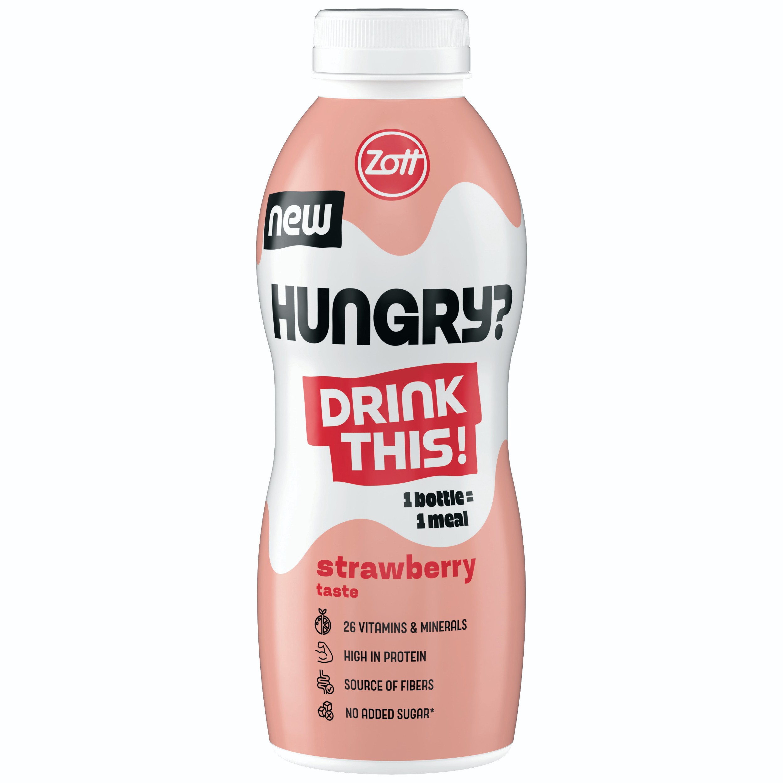 Zdravý svět - Hungry? Drink This! Příchuť jahoda 500ml