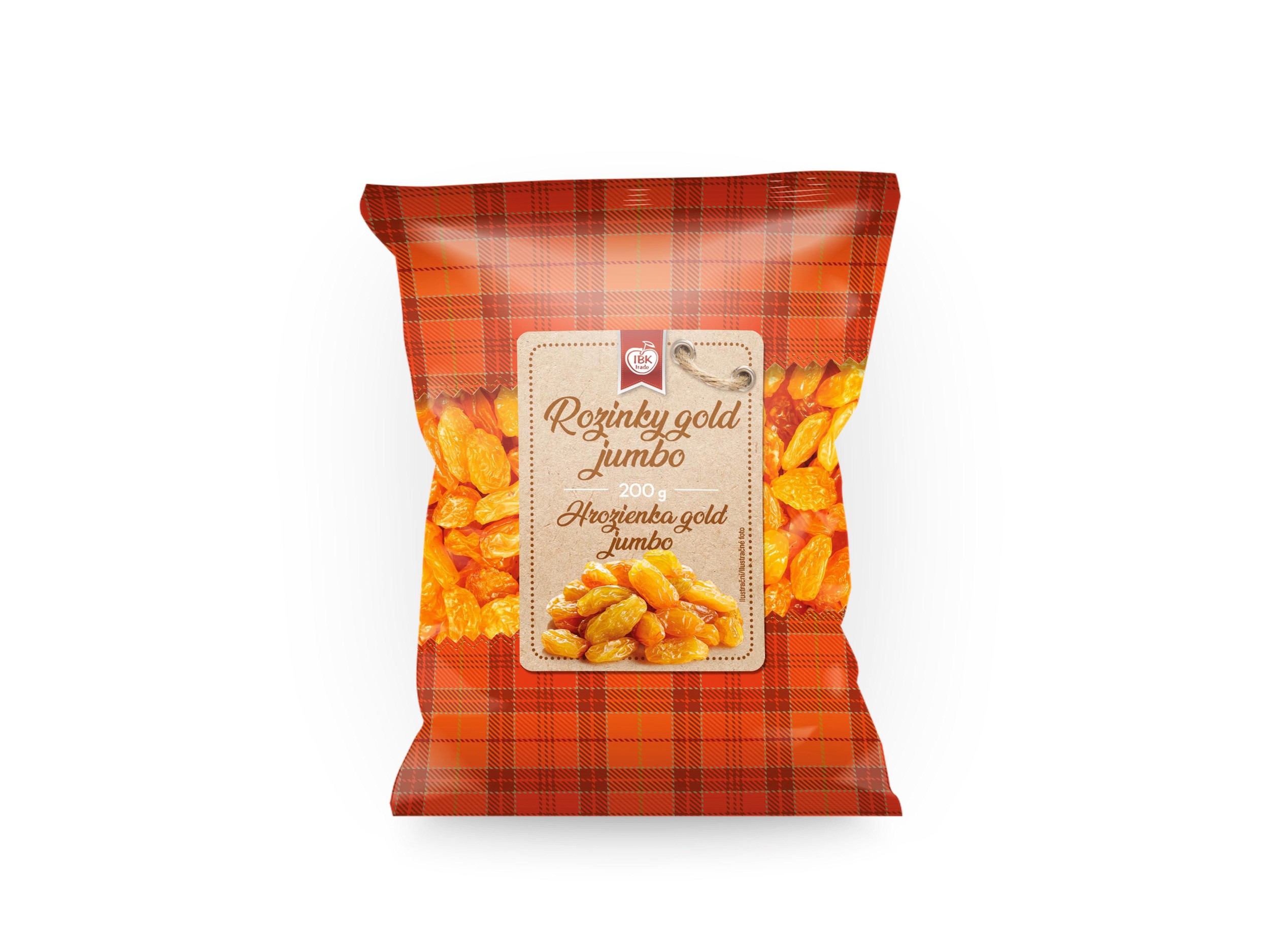 Trvanlivé potraviny - IBK trade Rozinky zlaté Jumbo 200 g